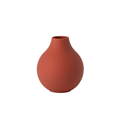 Villeroy & Boch Collier Noir Vase Carré No. 3, 11,5x11,5x26 cm, Premium Porzellan, Schwarz