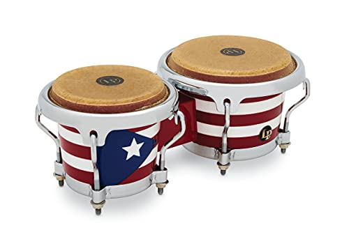 LP Latin Percussion LP817960 Bongo Mini Tunable Puerto Rican Flag stimmbar