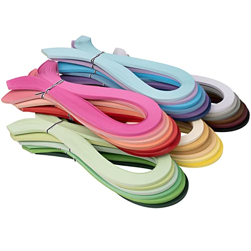 Yurroad-Papier Quilling-Kits, 5 mm breit, mit 33 Farben, 3960 Streifen und Schlitz-Werkzeug (33er Packung mit 33 Farben)
