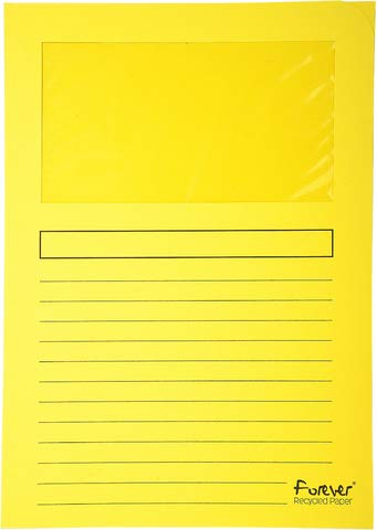 EXACOMPTA Sichtmappe Forever®, Karton (RC), 120 g/m², A4, 22 x 31 cm, gelb (100 Stück), Sie erhalten 1 Packung á 100 Stück