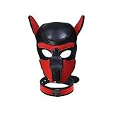XWYWP Halloween Maske Mode Hund Kopfmaske Halloween Rollenspiel Welpe Cosplay Vollkopf mit Ohren Nachtclub Aufführungen Party GS