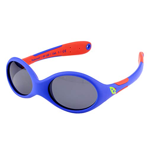ActiveSol BABY-Sonnenbrille | JUNGEN | 100% UV 400 Schutz | polarisiert | unzerstörbar aus flexiblem Gummi | 0-2 Jahre | 18 Gramm (S, Rocket)