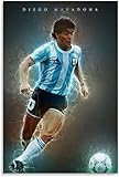 GemäLde Auf Leinwand Fußballlegenden Diego Maradona 3für Veranda Dekor Wandkunst Malerei Poster Druckt Bilder 23.6"x35.4"(60x90cm) Kein Rahmen