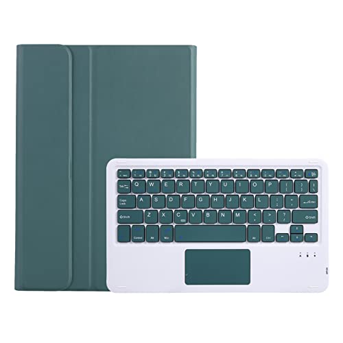 ohfruit Tastatur-Hülle mit Bluetooth-kompatibel mit 3.0 Tastatur, mit Trackpad, 4 Farben, optional, wiederaufladbar, Atrovirens