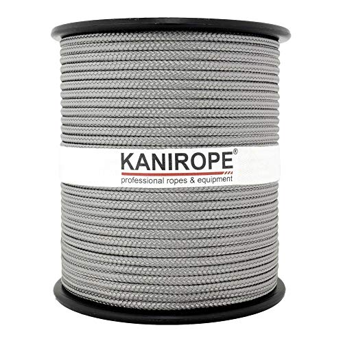 Kanirope® PP Seil Polypropylenseil MULTIBRAID 5mm 100m Farbe Dunkelgrau (0921) 16x geflochten