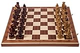 SQUARE GAME Schach Schachspiel - BYZANZ - 60 x 60 cm - Mahagoni - Schachfiguren geschnitzt aus Holz