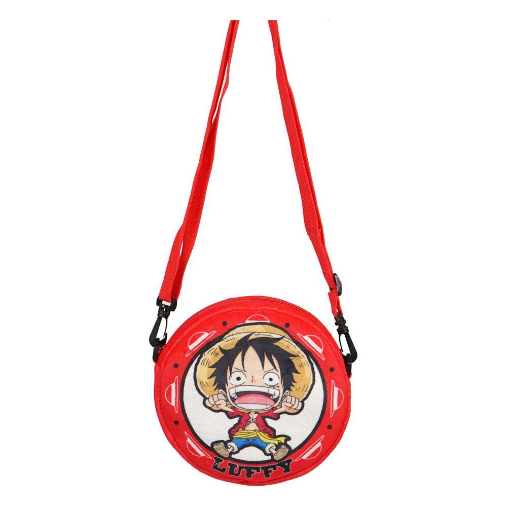 SAKAMI - One Piece - Ruffy - Plüsch/Plush - Umhängetasche/Satchel/Shoulder Bag - 21 cm - original & lizensiert