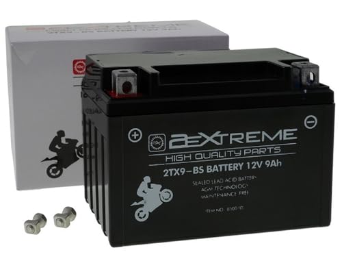 Batterie YTX9-BS Motorrad GEL Akku 9Ah 12V 50812 CTX9-BS ETX9-BS GTX9-BS 8Ah
