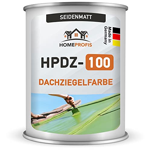 HPDZ-100 1K Alkydharz Dachziegelfarbe (10kg | bis 50m²) in RAL 6005 (Moosgrün) – UV-beständig witterungsfest Dachfarbe Hausdach Dachziegel Eternitplatten Dachbeschichtung