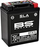 BS Battery 300673 BTX7L AGM SLA Motorrad Batterie, Schwarz