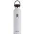 Hydro Flask Unisex 24 oz (532 ml) auslaufsichere Sport-Trinkflasche aus Edelstahl mit doppelwandiger Vakuumisolierung und Standard-Öffnung mit BPA-freiem Flex Cap-Verschluss. White 24oz