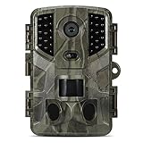 icefox Wildkamera 20MP 1080P Full HD Wildkamera mit Bewegungsmelder Nachtsicht IP66 Wasserdichter für die Überwachung von Wildtieren
