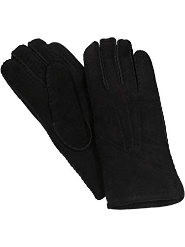 Harrys-Collection HC Damen Herren Handschuh aus echtem Lammfell, Farben:schwarz, Handschuhgröße:S