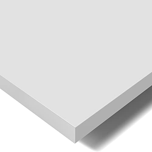 POKAR Tischplatte 2,5 cm Massiv Schreibtischplatte Bürotischplatte für Schreibtisch, Esstisch FSC-zertifizierte, Lichtgrau, 140 x 80 x 2,5 cm
