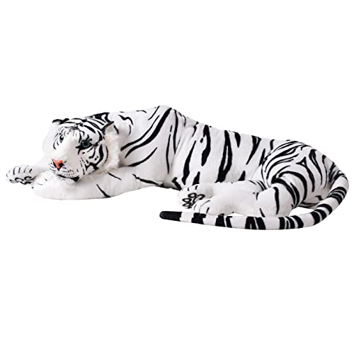 TE-Trend XL Tiger Großkatze Kuscheltier Plüsch 70cm Stofftier weiß