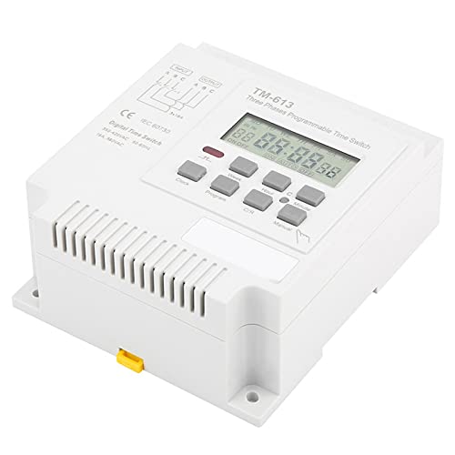 Zeitrelais, 16A 380V Mini-Zeitschaltuhr für digitales Zeitrelais, wöchentlich programmierbar für Dreiphasenmotor der Wasserpumpe