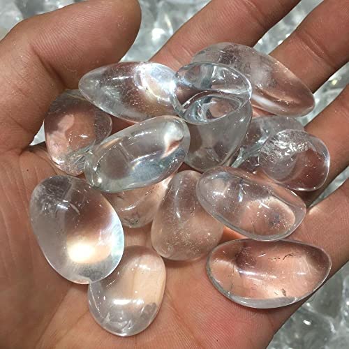 GAJUST Natürlicher Quarz-Kristallstein, polierter klarer Quarzstein (Größe: 400 g)
