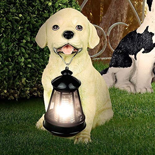 Globo Solar Außenleuchte Kunststoff Hund braun-weiß1 x LED weiß, 24.5 x 16.5 cm, H: 26.5 cm, 33372