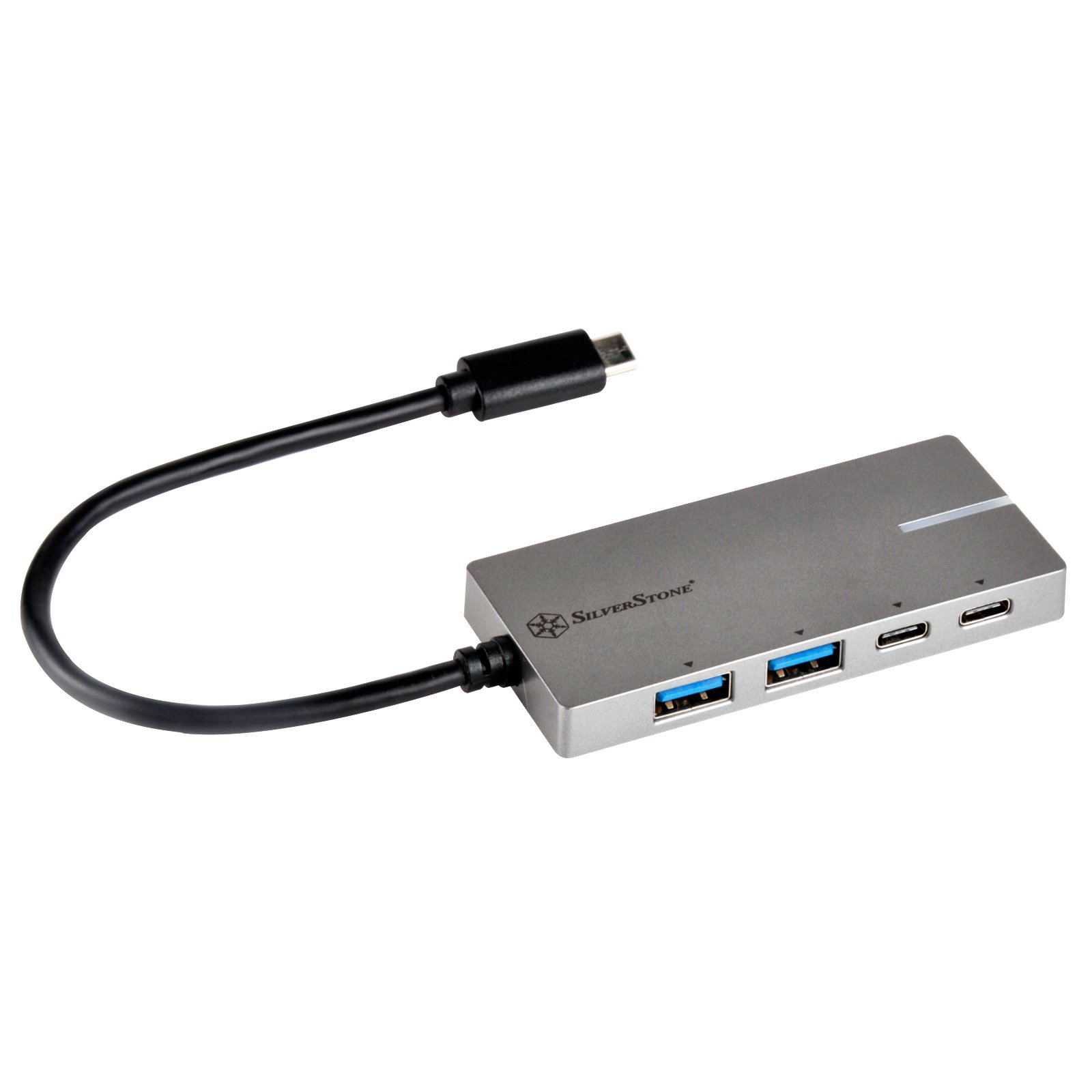 SilverStone SST-EP09C - USB Hub mit unabhängiger Betriebsanzeige LED, USB 3.1 Typ C (Gen 1) auf 2x Typ A and 2x Typ C ports