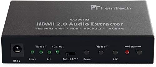 FeinTech VAX00102 HDMI 2.0 Audio Extractor, ARC 4K HDR Schwarz