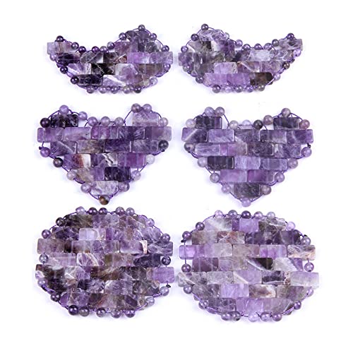 Jade-Augenmaske, natürliche Quarzkristall-Maske, kühlende Schlaf-Augenmaske for Müdigkeit, Massage-Pflegewerkzeug, Amethyst, Typ 1 (Color : Type 4)