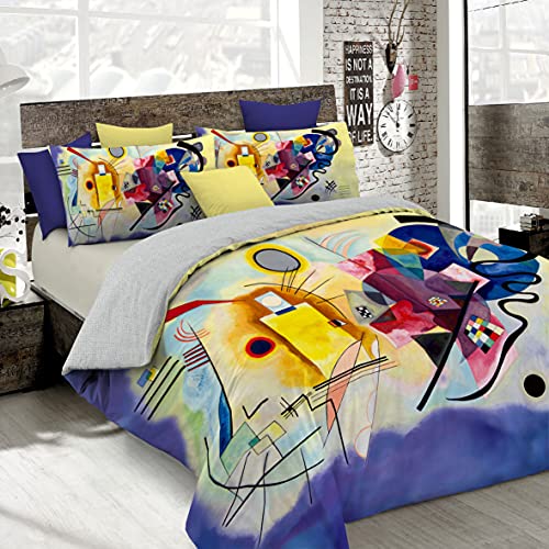 Sogni D'autore Italian Bed Linen Bettbezug, Doppelte, 100% Baumwolle, Multicolor SD57, DOPPEL