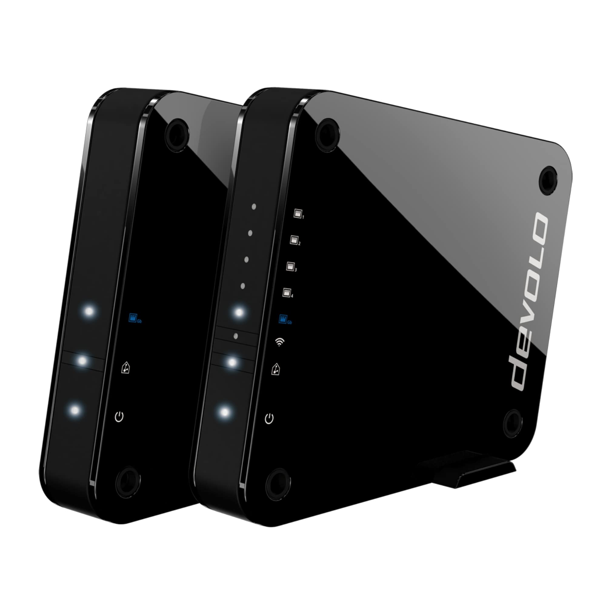 devolo GigaGate WLAN Starter Kit (2 Gbit/s Verbindung, 1x Highspeed Gigabit Port, 4x Fast Ethernet Ports, Punkt-zu-Punkt-Verbindung per 5GHz-Band, Highend-Multimedia-Erlebnis, AES Verschlüsselung)