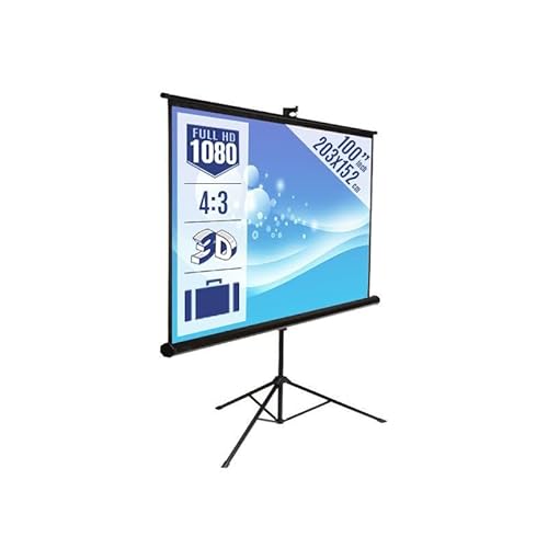 Projektor-Leinwand Mobil Stativ HD 100"" 203x152 cm 4:3 | Stativ Beamerleinwand HD | Tragbare Projektor Leinwand | Sam Creative HD Projektionsleinwand