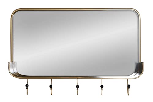 Spiegel aus Metall, verspiegelt, goldfarben, 92,5 x 17,5 x 63,5 cm (ES-171141)