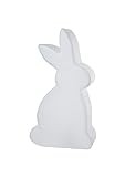 8 seasons design| LED Außenleuchte Hase Solar Shining Rabbit (50 cm groß, warmweiß, Dämmerungssensor, externes Panel, Gartenleuchte, Outdoor) weiß