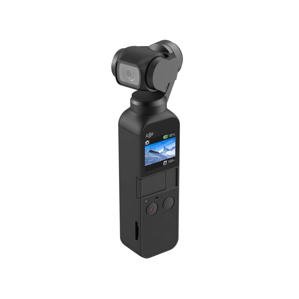 DJI Osmo Pocket, 3-Achsen Gimbal-Bildstabilisierung (1/2.3 Zoll Sensor mit 80° Sichtfeld und F2.0 Blende, Videoaufnahmen mit bis zu 4K Ultra HD bei 60 fps und 100 Mbit/s)