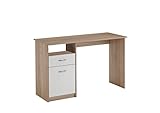 FMD Möbel, 3004-001 Jackson Schreibtisch, holz, eiche/weiß, maße 123.0 x 50.0 x 76.5 cm (BHT)