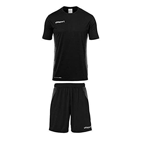 uhlsport Herren Score Kit Trikot&Shorts Set, schwarz/Weiß, S