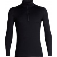 Icebreaker - 200 Oasis L/S Half Zip - Merinounterwäsche Gr L schwarz