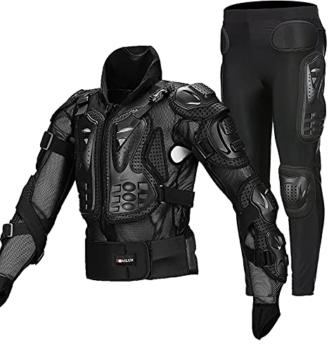 Motorrad Rüstung Schutzweste mit Brust- und Rückenschutz Jacke Rüstung Motorrad Ausrüstung Motocross Roller ATV Enduro Motorrad Anzug Rüstung Black,Small