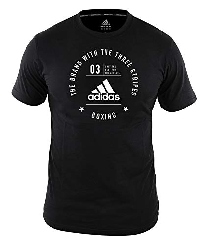 adidas Erwachsene Community Line T-Shirt, Schwarz/Weiß, XS