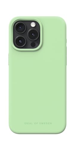 IDEAL OF SWEDEN Griffige Silikon-Handyhülle mit Einer glatten Haptik und leichtem Gefühl - Schützende stoßfeste Hülle in trendigen Farbdesigns, Kompatibel mit iPhone 15 Pro Max (Mint)