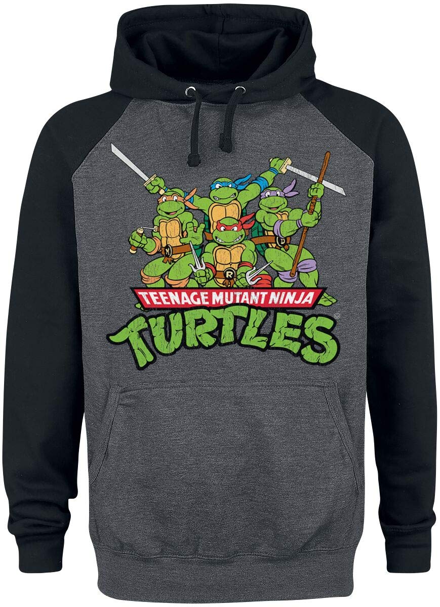Teenage Mutant Ninja Turtles Herren NIC-36-TMNT005-H48-5 Kapuzenpulli, Blu, XL