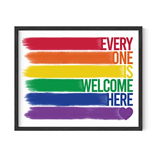 Haus and Hues Pride Artwork Regenbogen-Wandkunst – Gay Pride Decor Regenbogen Poster | Regenbogen-Wanddekoration Gay Art Wandkunst | Gay Pride Zeichen Gay Signs & Pride Wandkunst ungerahmt