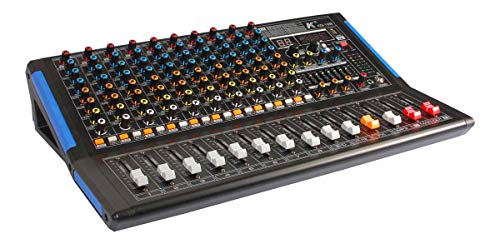 K KG-12B 12-Kanal Mixer mit integrierter Soundkarte, Effekte, Bluetooth und MP3-Player