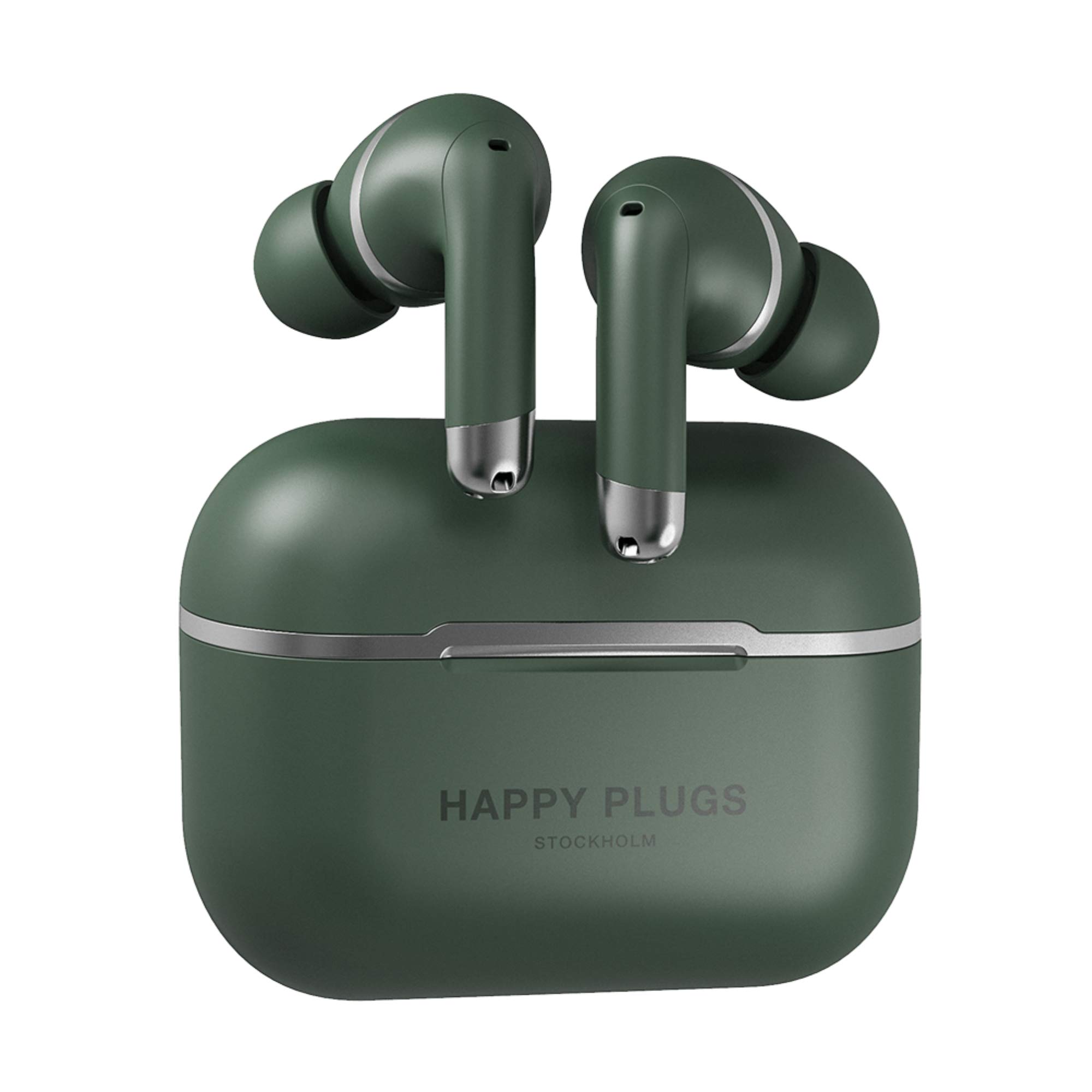 Happy Plugs AIR 1 GO - Wireless E - Echt kabellos - 100dB - Schweißfest - 30mAh Akku in jedem Headset - 450mAh Akku im Ladekoffer
