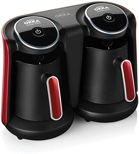 Arzum Okka Minio Duo Kaffeemaschine, OK006-N, 1-8 Tassen Fassungsvermögen, waschbare Kaffeekanne, Akustisches Alarmsystem, kompakte Bauweise, 880W Leistung, Kaffeemesslöffel