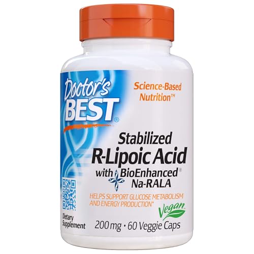 Dr's Best Stabilized R-Lipoic Acid Featuring BioEnhanced Na-RALA - 60 Vegetarian Caplet(s)