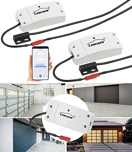 Lescars Garagentor-Controller: 2er-Set WLAN-Garagentor-Steuerung mit App, Timer- & Countdown-Funktion (Garagentor WLAN nachrüsten)