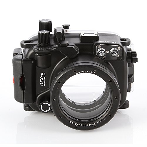 FOTGA 40M / 130ft Wasserdichtes Gehäuse Tauch Harte Fall Abdeckung für Canon PowerShot G7X Mark II G7X-II Kamera
