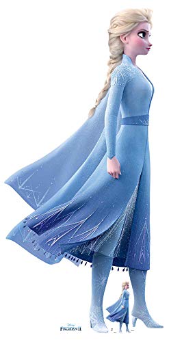 Star Cutouts SC1417 Ltd Elsa Magical Powers 2, perfekt für Frozen Fans, Partys und Veranstaltungen, Höhe 183 cm, Breite 90 cm, mehrfarbig