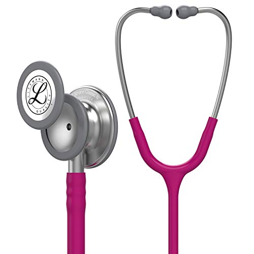 3M Littmann Classic III Stethoskop zur Überwachung, himbeerroter Schlauch, 69 cm, 5648