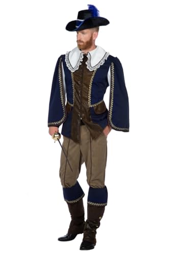 Wilbers & Wilbers - Musketier-Kostüm für Herren - zweiteiliges Outfit für Karneval Fasching - Größe 48
