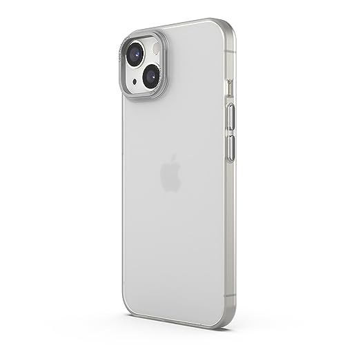 Arktis MR Protect Hülle kompatibel mit iPhone 15 Transparent [Frozen Look] Silikon, Handyhülle, durchsichtige Schutzhülle [Widerstandsfähig] - Rückschale Transluzent [Case Cover] (Snow)