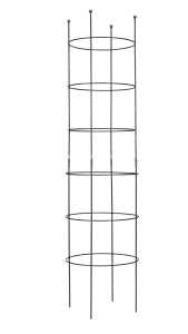Ranksäule Obelisk H:230 D:57 2-teilig Susanne Rundeisen 8/10 mm roh unbehandelt Rankhilfe für Kletterpflanzen, Rosen, freistehende Gartendekoration